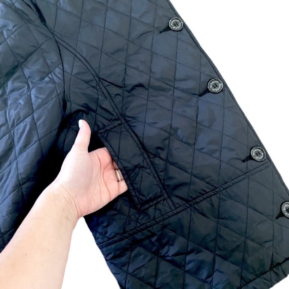 BARBOUR MATT FLYWEIGHT ALICE BLACK QUILTED JACKET - Picture 2 of 7